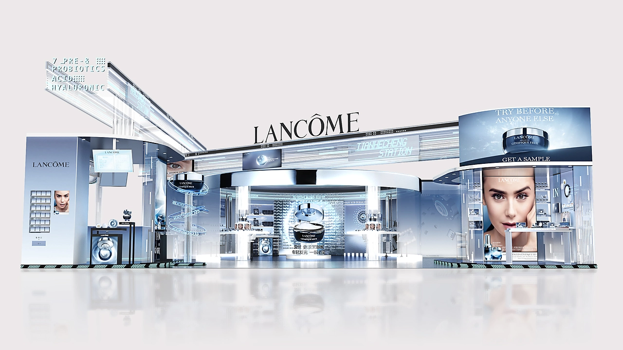LANCOME化妆品展台设计